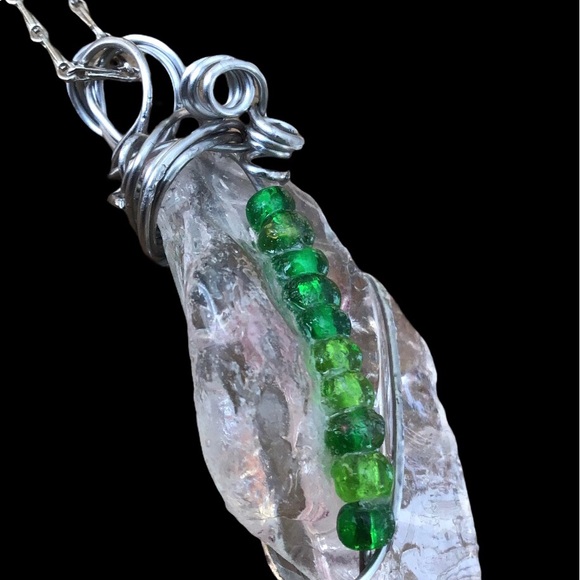 Hand Crafted Sea Glass Pendant On silver chain - Picture 4 of 4